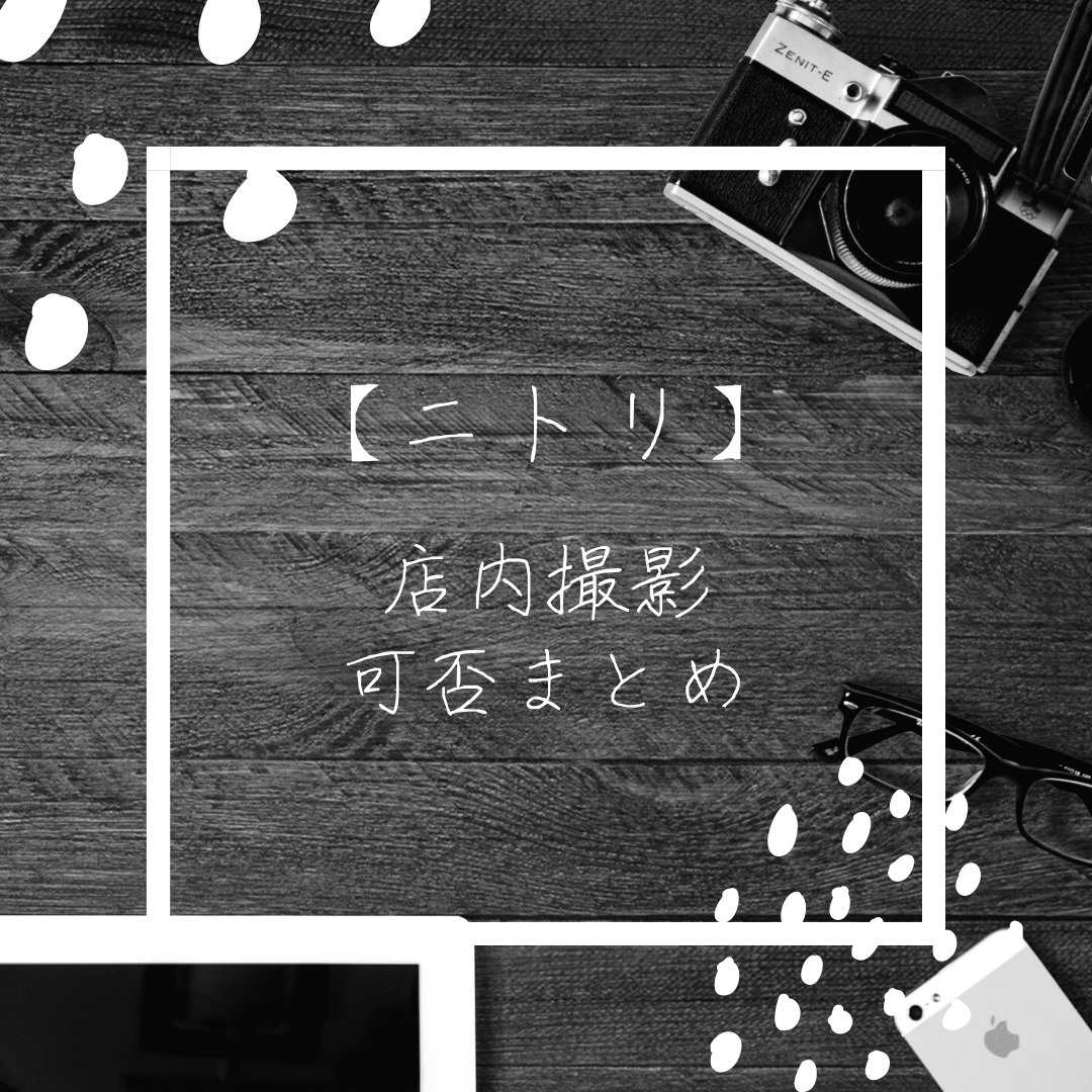 ニトリは店内撮影していいの ほーむずさんち